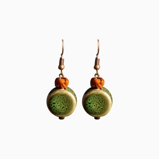 Speckled ceramic earrings