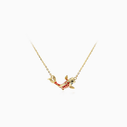 Koi enamel necklace